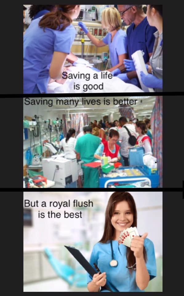 cards nurses play royal flush
