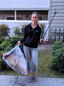 trash walk with travel nurses